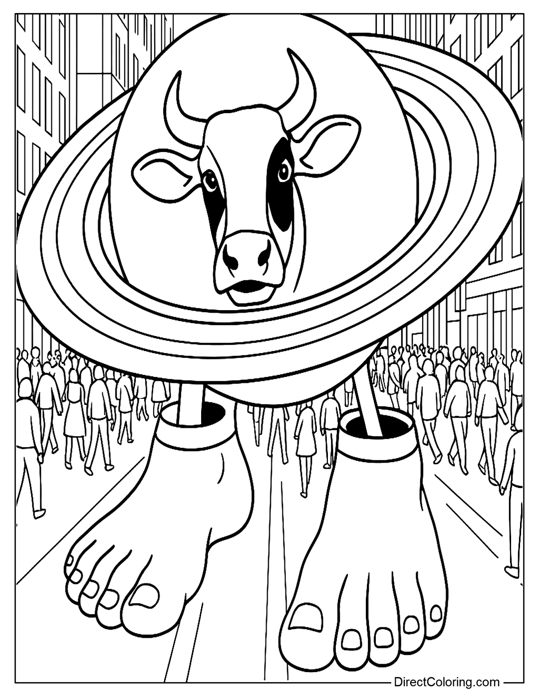La Vaca Saturno Saturnita Coloring Page